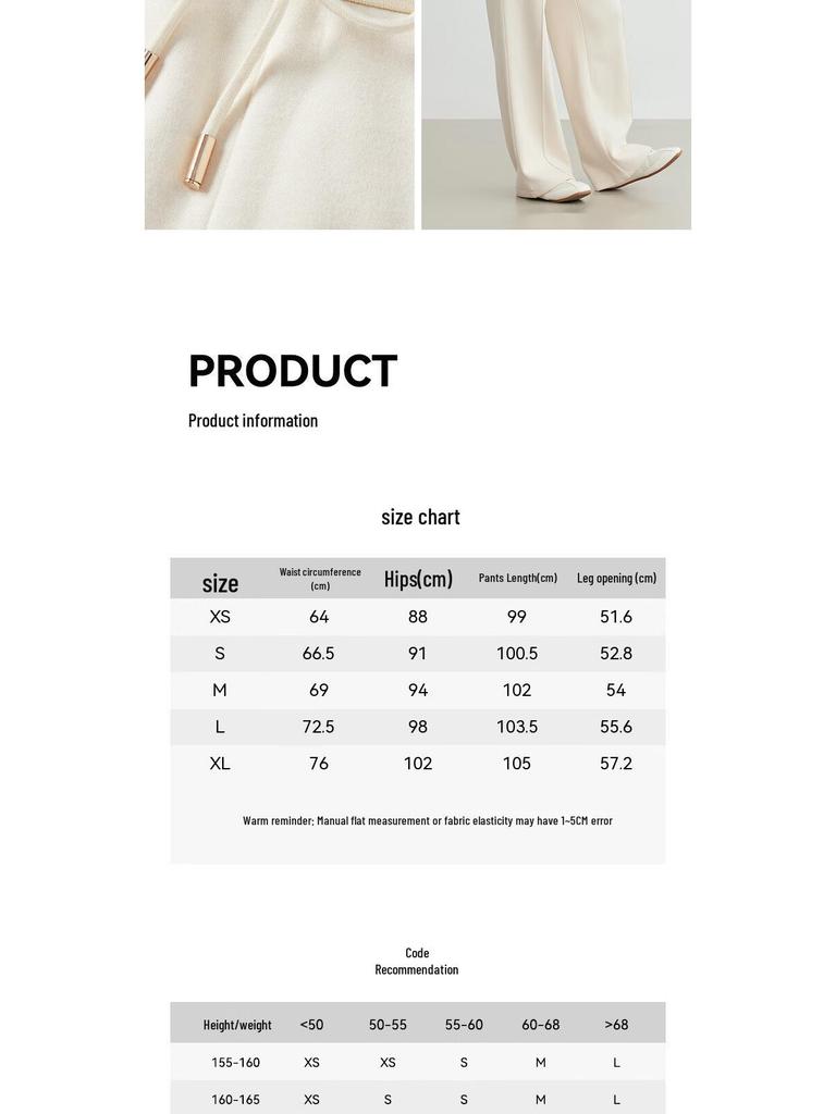 Elva' Island Women's Autumn/Winter Thickened Minimalist Casual Pants