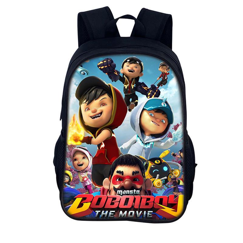 Elements Heroes Boboiboy Kids School Backpack With Durable Nylon Material For Elementary Students