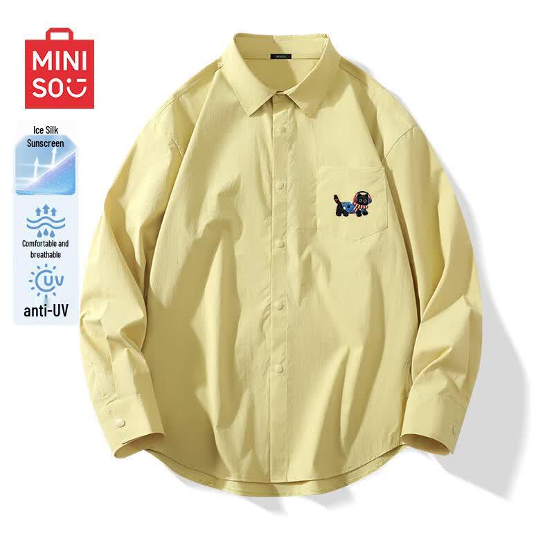 

MINISO Men s Ice Silk Long-Sleeve Sun Protection Shirt 3XL