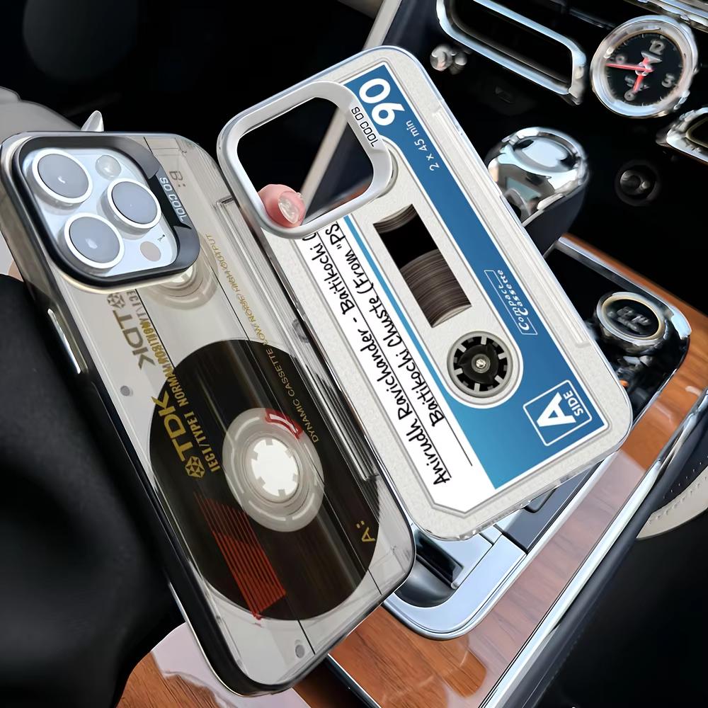 Vintage Cassette Tape Retro Style Phone Case For IPhone 17 Air 16 e 15 14 13 12 11 Pro Max Plus Mini SE 2020 2022 Anti Fall