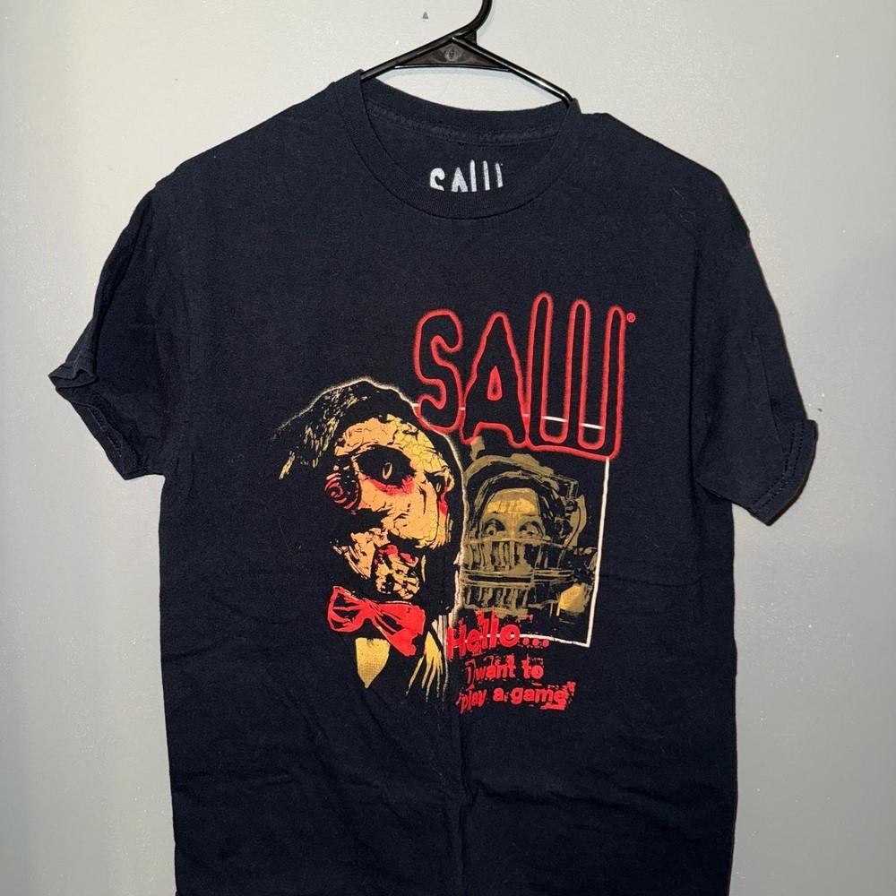 90s Remake Saw Movie Graphic Black Short sleeve T shirt S5XL Unisex T-Shirt XXXL