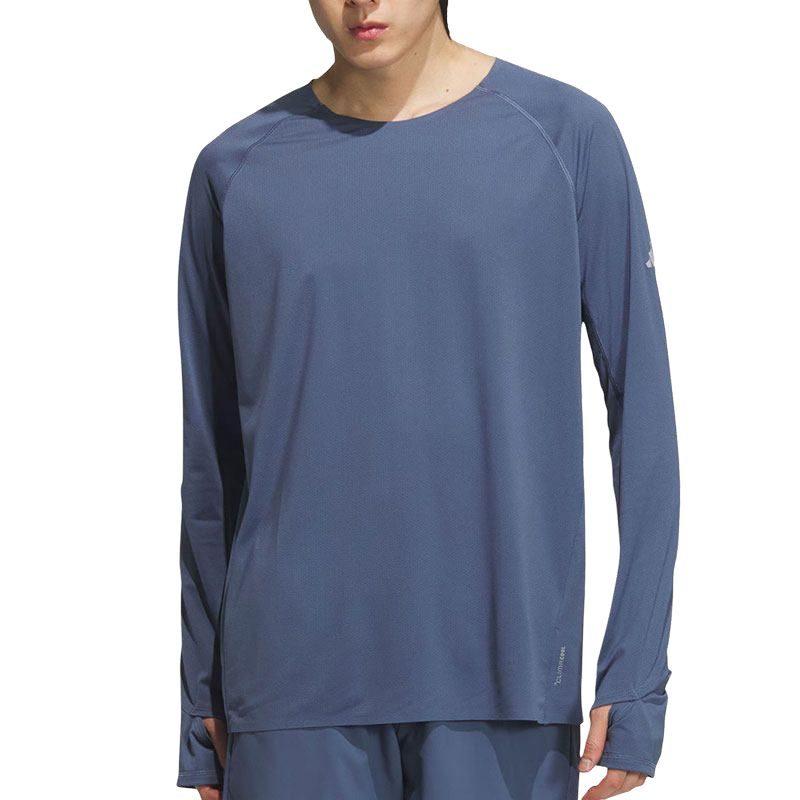 Adidas T Shirts Unisex Blue Crew Neck Moderate JY6987