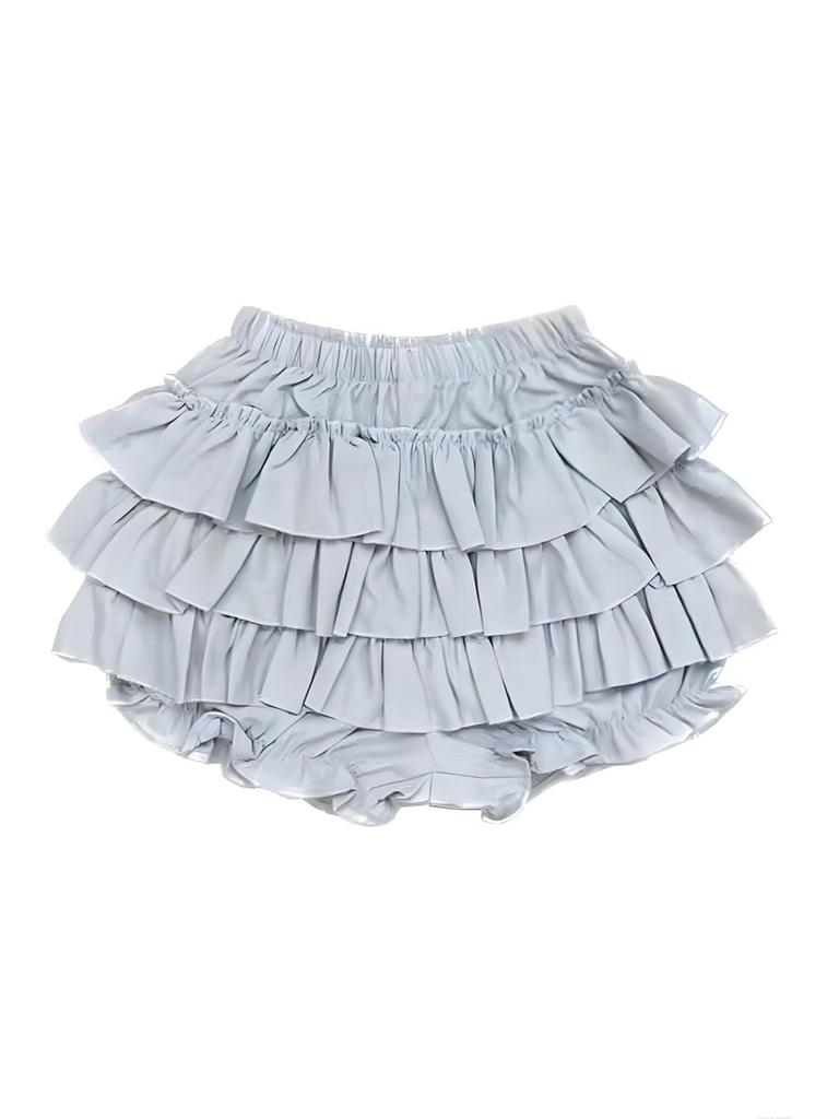 Ruffles Mini Skirt for Women Kawaii Lolita A Line Skirts Shorts Y2K Sweet Style Clothing Harajuku