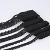 5 Yard Schwarz DIY Band Blume Baumwolle Spitzenbesatz Nähen Kleid Rock Kunsthandwerk Dekoration