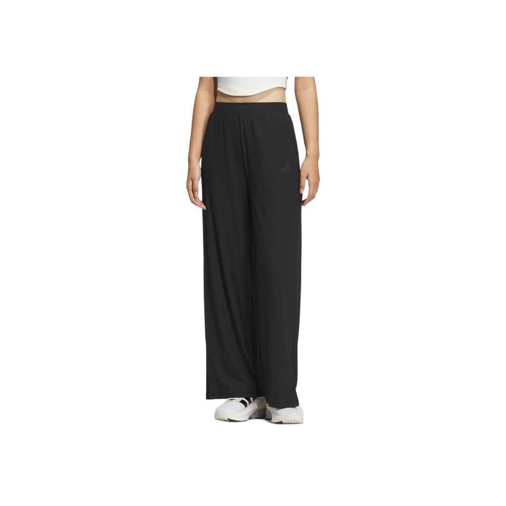 Adidas SS25 Comfortable Versatile Solid Color Casual Pants Women Bottoms Black JN0712