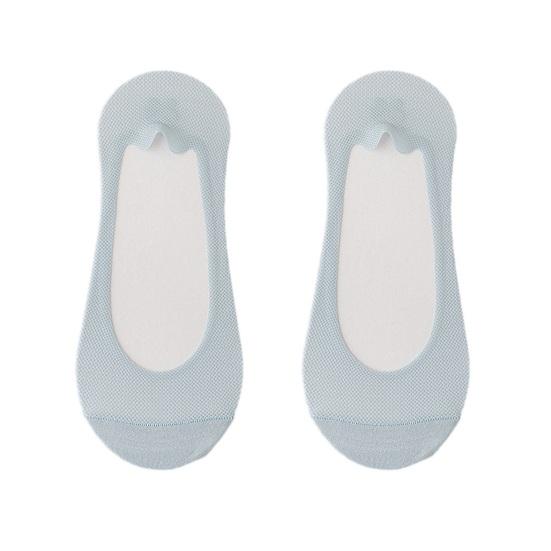 1 Pair Summer No Show Socks for Women, Thin Breathable Cotton Ice Silk Liner Socks, Non-Slip Low Cut Hidden Socks for Flats, Comfortable Invisible