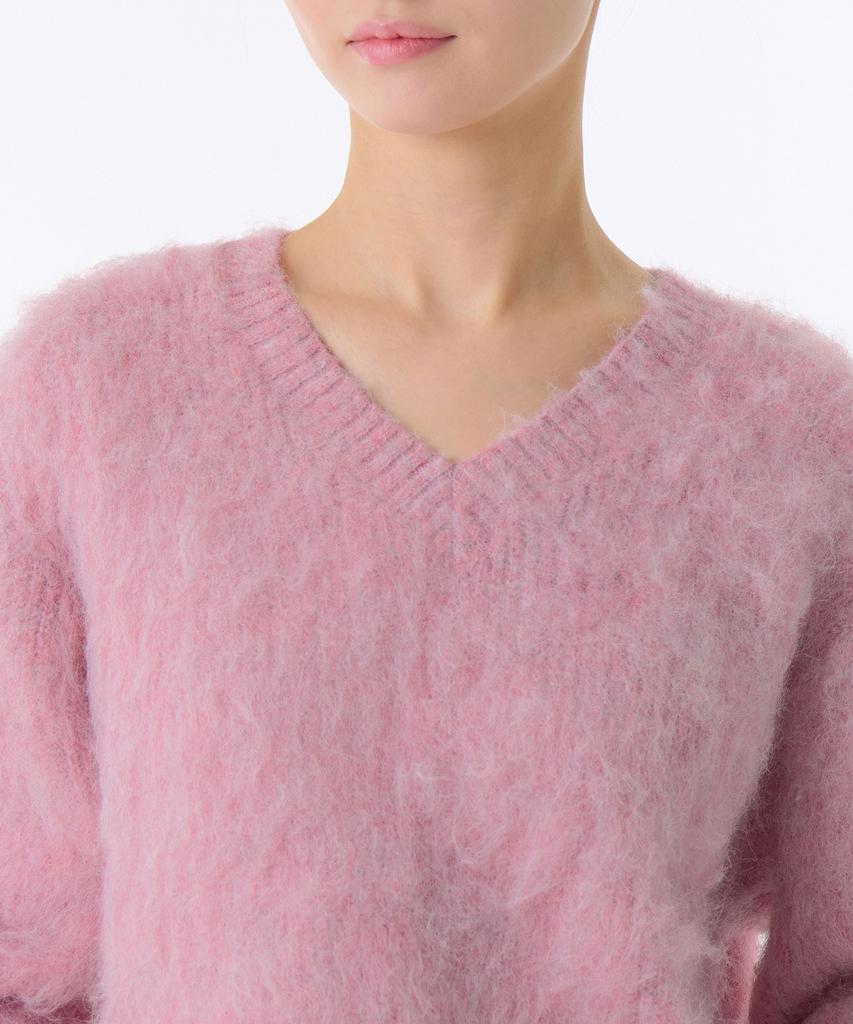 MUSINSA STANDARD WOMAN Women'S Hairy Relaxed V-Neck Knit [Pink]