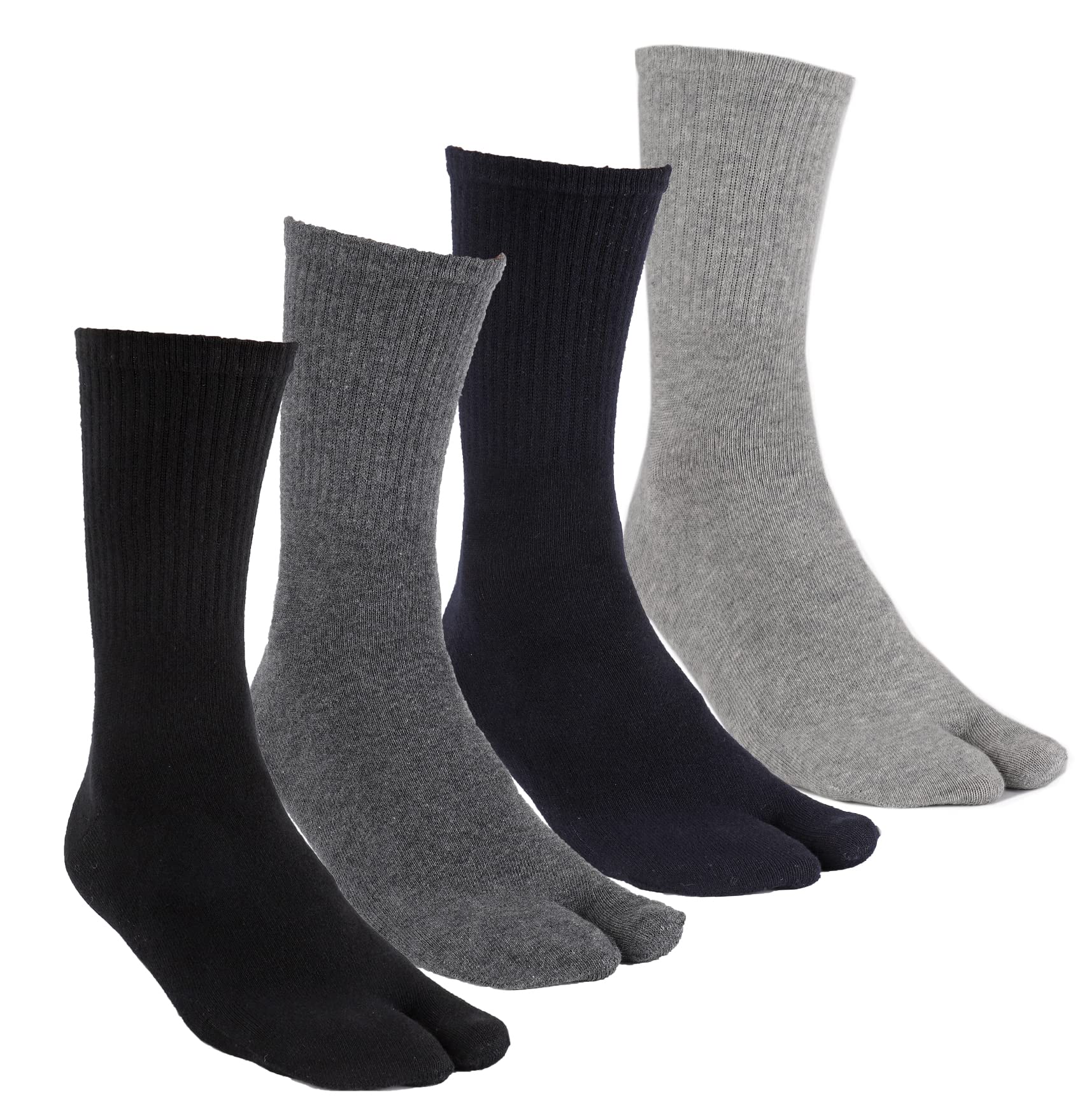 

WIOIW Мужские носки таби с двумя пальцами, хлопок, для спорта, поездок на работу и учебы, набор из 4 пар