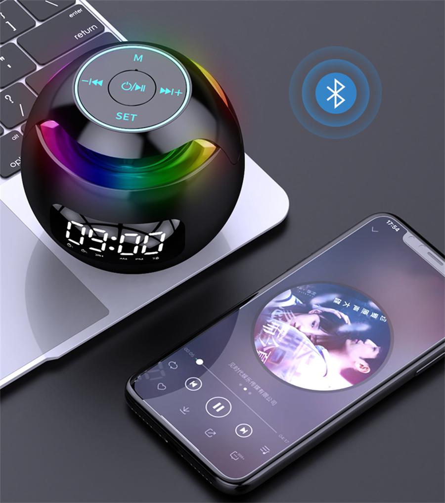 Portable Wireless Bluetooth Speaker with LED Backlight, Subwoofer, Mini Speaker