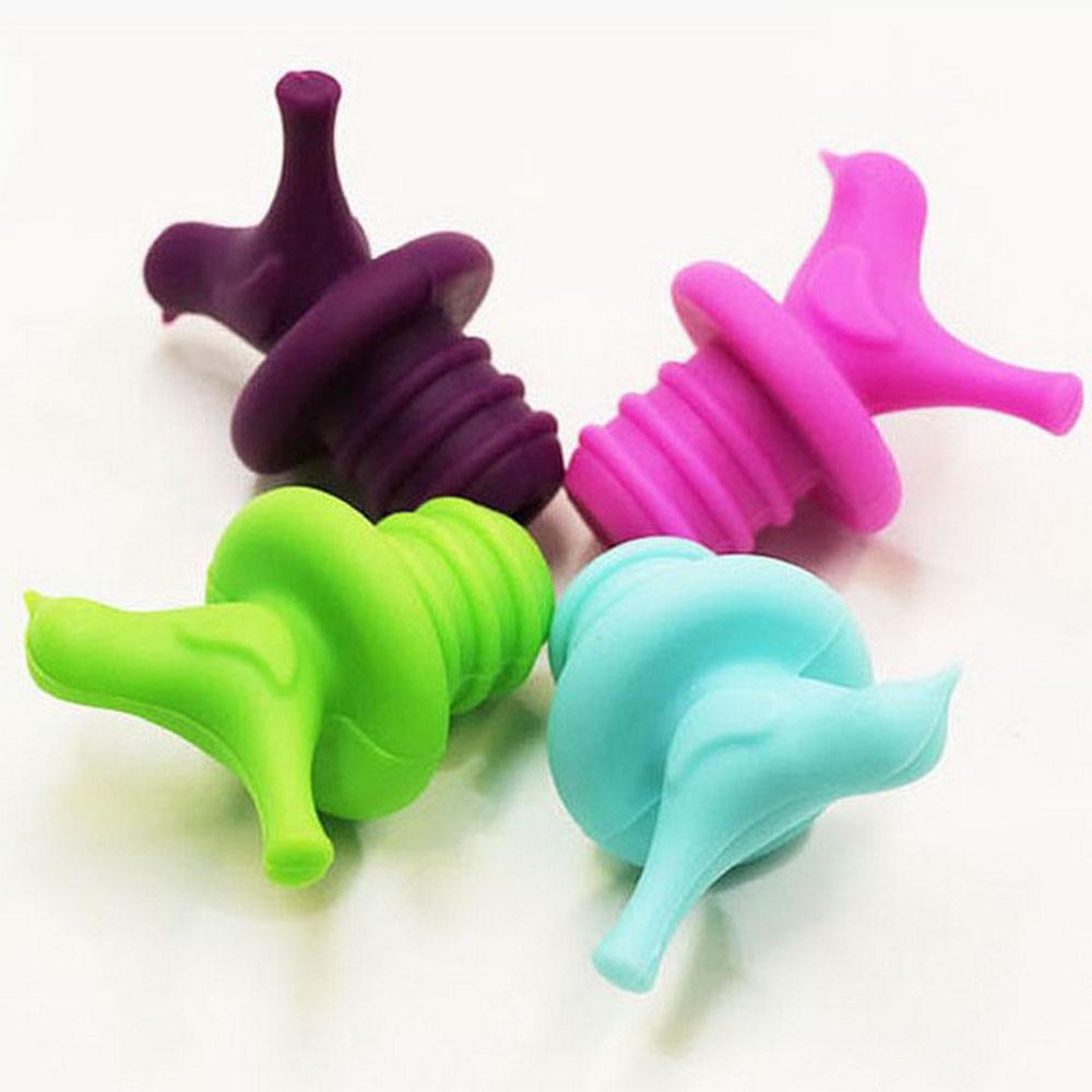 4PCS Food Grade Silicone Bottle Stopper - Wine & Beer Cap Sealer