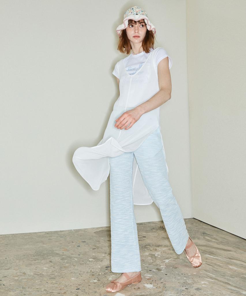 Seupakeullingpiseu Slub Flare Pants