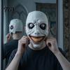Creepy Evil Smile Cosplay Props Halloween Exorcist Mask, Double Layer Jack Latex Face Realistic Horror Masks Headpiece for Party, Scary Prop