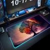 Lebensbaum Mauspads RGB Gaming-Mauspad Großes LED-Pad PC-Schreibtischmatte Leuchtendes Mauspads Große Tastaturmatten Tischteppich mit Hintergrundbeleuchtung