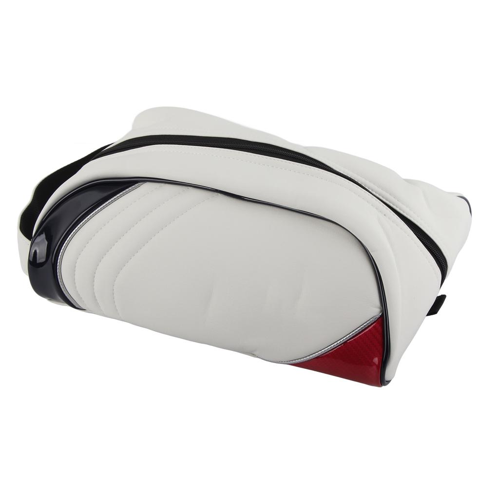PU-läder Golfskoväska Hemma Resa Dammtät Förvaringsväska Tillbehörsväska Vit
