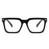 L09 Square Rice Nail Fashion Frame, Trendy Fashion Anti-Blue Glasses, Thin Plain Flat Mirror Frame