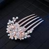 high quality6pcs Set Flower Pattern Bride Wedding Hair Comb Crystal Rhinestone Women's Side Comb Hair Accessories