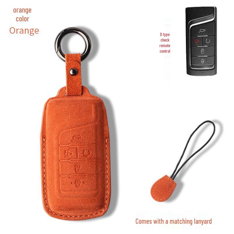 Compatible Key Case for GAC AION Y & Trumpchi GS Models (GS3, GS4, GS5, GS6m) with Suede Shell and Buckle Design