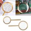 10X Reading Magnifier with Metal Handle Glass Lens for Seniors & Kids Book Gift