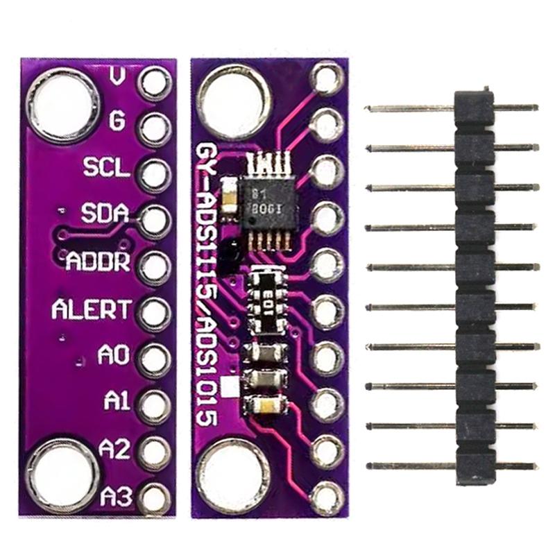 16 Bit I2C ADS1115 ADS1015 Module ADC 4 Channel with Pro Gain Amplifier 2.0V To 5.5V for Arduino RPi