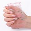 16Tips French Full Cover Nail Stickers DIY Nail Polish Strips Gold Lines Self Adhesive Nail Art Stickers Manicure Decoration