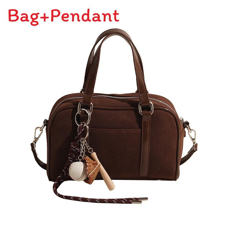 

Retro Fashion Bowling Bag For Women With Pu Material And Large Capacity For Daily Use коричневый