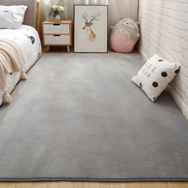 Tappeto Antiscivolo in Pile di Corallo Monocolore - Tappeto Morbido a Pelo Corto per Camera da Letto e Soggiorno