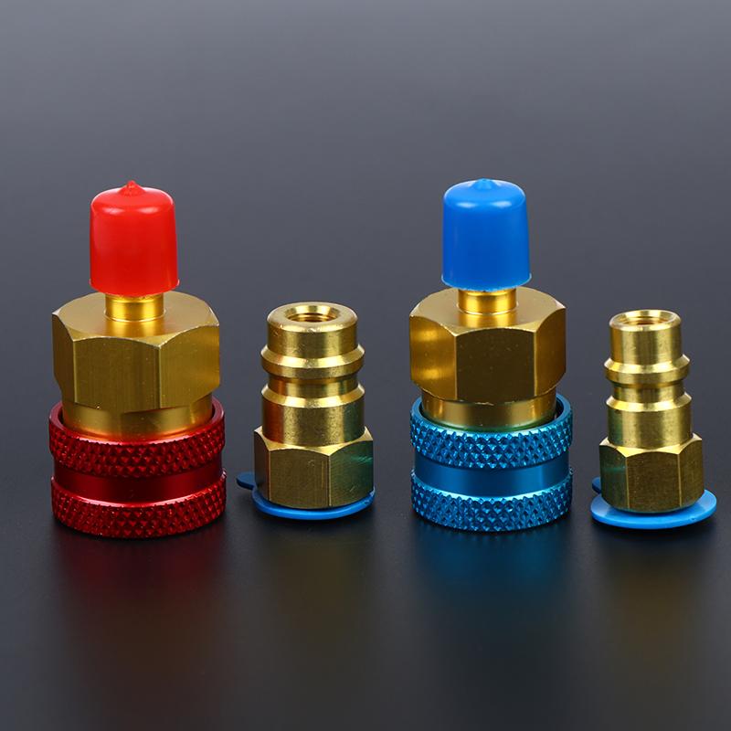 R1234Yf To R134A Quick Connectors Adapter For Car Ac Car Accessories Tools A/C Refrigerant Fluorinated Liquid Connector