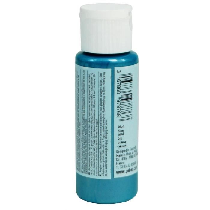 Peinture acrylique - PEBEO - 59ML - Bleu nacre - Mixte - 59ML
