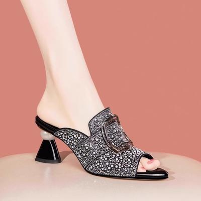 Fashion Fashion Temperament Women Shoes Summer New Fish Mouth Heels Comfor Versatile Women's Sandals Simple Anti Slip Women's Slippers