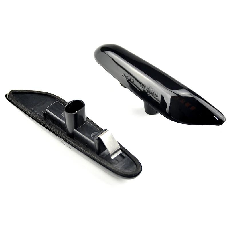 

2 шт. Светодиодный динамический боковой указатель поворота Индикатор Мигающий фонарь Сигнальный фонарь для BMW E90 E91 E92 E93 E60 E87 E82 E46 Smoked black 2