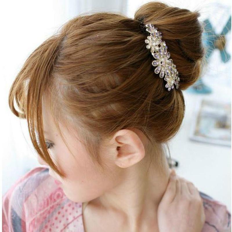Hair Accessories Hairpins Beautiful Crystal Rhinestone Petal Hair Comb Flower Pin Hair Clip Claws Hairdressing Stylists Headwear