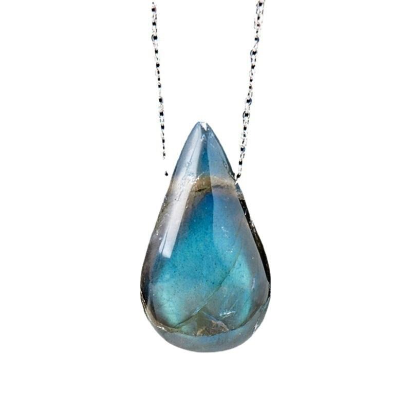 

Pendant Necklace Water Drop Shape Moonstone Necklace Women Necklace Moonstone Material Jewelry Gift for Women Girls 1