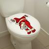 1pc Funny Santa Claus Toilet Bathroom Stickers - Self-Adhesive Waterproof Christmas Decorations- Perfect Christmas Gift Idea!