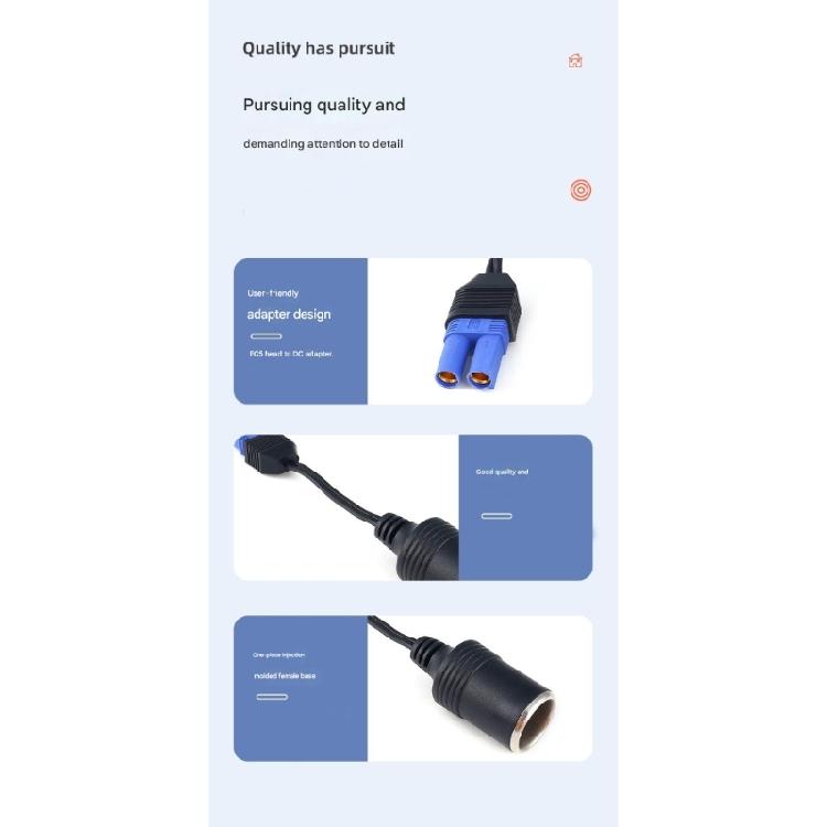 EC5 to Car Power Lighter Adapter for Emergency Starters and Electronics EC5 to Cigarettes Lighter Socket