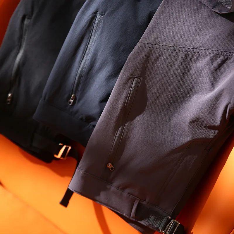 New Spring/Summer Men's Lightweight Breathable Stretchy Quick-Dry Waterproof Straight-Leg Casual Pants