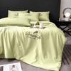 Luxury Ice Silk Summer Blanket 3/1 Pcs Embroidery Silky Cool Feel Quilt Set or 1 Quilts Breathable Air Conditioning Comforter