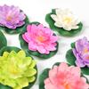 1/5/12Pcs Lotus Artificial Flowers Head Foam Fake Flower for Home Decor Garden Wedding Decoration Outdoor Swimming Pool Ornament