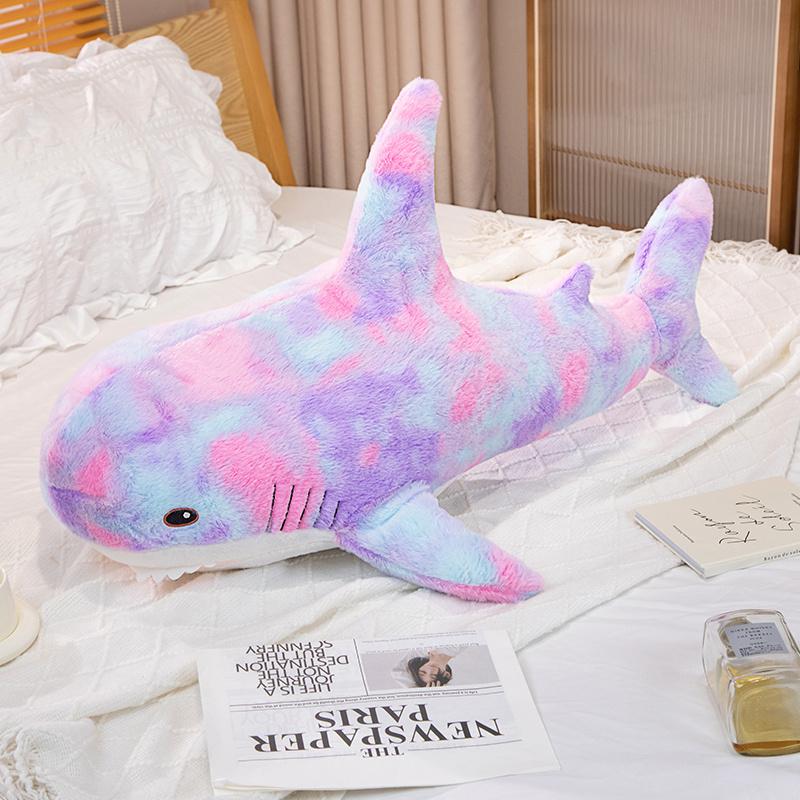 Non-Toxic Plush Whale Soft Toy Stuffed Colorful Shark Plushie Aquatic Animals Doll Huggable Ocean Plush Toy