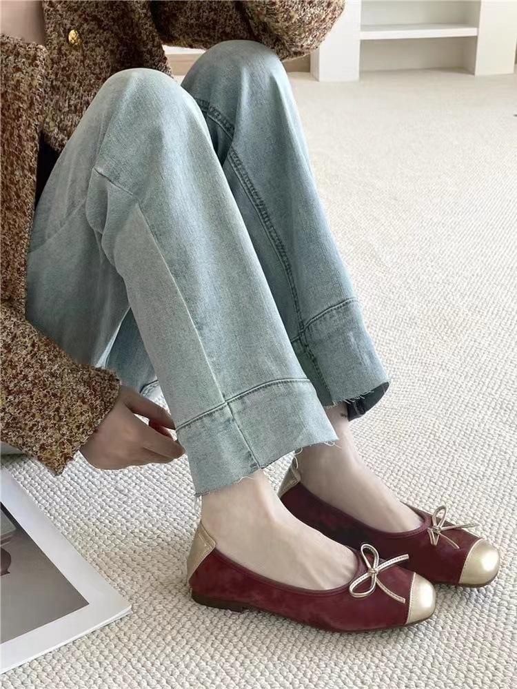 Jednoduché boty s měkkou podrážkou, ploché baleríny