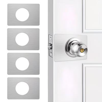 2PCS Door Lock Repair Plate Stainless Steel Circular Lock Fixing Plate Hinge Door Handle Installation Reinforcer  Accessories
