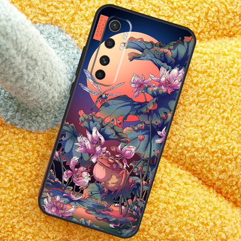 Japanese Style Art Japan Case For POCO X3 X4 X5 F5 Pro M5s C40 F4 GT F3 Cover For Xiaomi 12T 11T Pro 12 13 Lite 12X