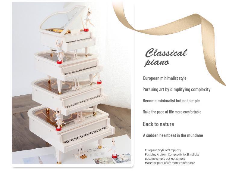 Mini tanzender Mann rotierende Spieluhr: Nähmaschine, Grammophon, Schreibmaschine Design