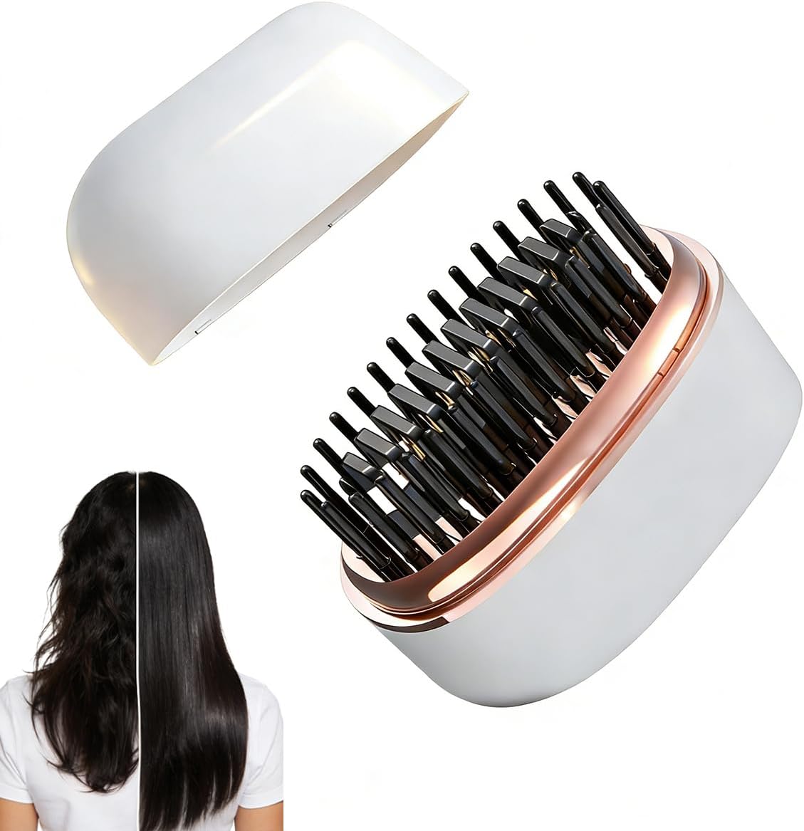 

Straightener Brush – Portable Electric Hair Brush with Rapid Heating & 3 Temp Settings – Anti-Scald Electric United States