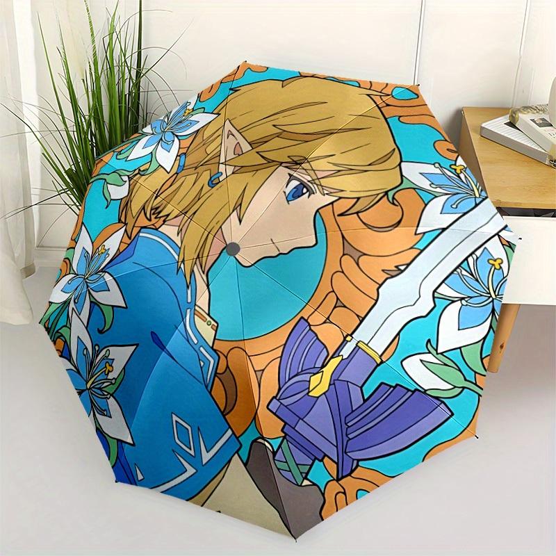 1pc THE LEGEND OF ZELDA Design Automatic Open/Close Umbrella - Compact Travel Umbrella, Perfect Gift for Friends -Intricate Design Umbrella Yy250811
