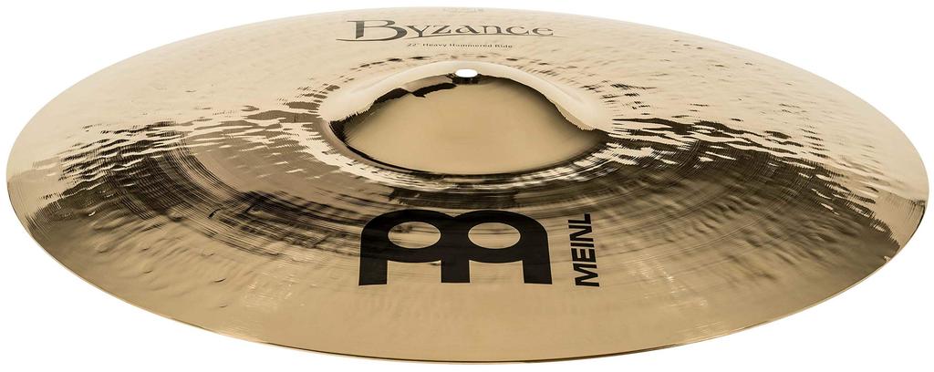 MEINL Cymbals Byzance Brilliant Series Ride Cymbals Heavy Hammered Ride 22" B22HHR-B []