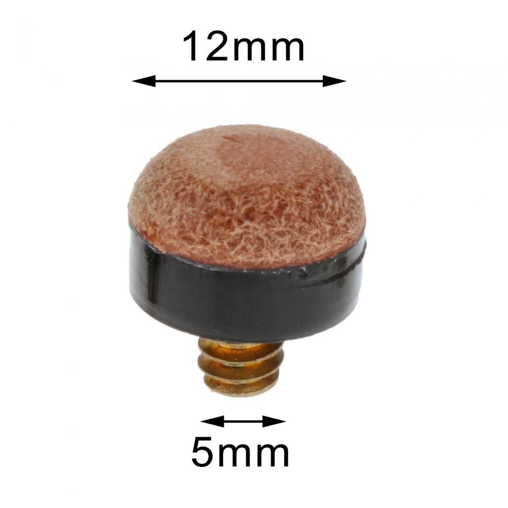 10Pcs Billiards Cue Tip Screw on Snooker Cue Tip Durable High Hardness Pool Cue Tips for Billiards Lovers Snooker Accessories