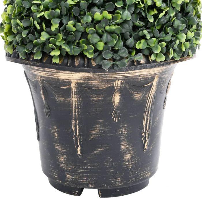 VidaXL Plante de buis artificiel en spirale avec pot Vert 117 cm