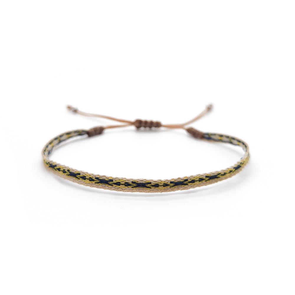 Colombian Ethnic Handmade Woven Pattern Bracelet - Retro Style for Girls