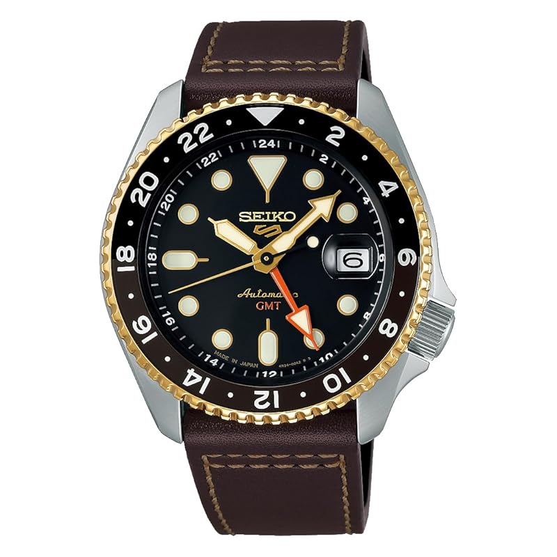 

[Seiko] SEIKO 5 SPORTS SKX series GMT model automatic winding mechanical watch seiko five sports men s Made in Japan made in Japan SSK036 black brown