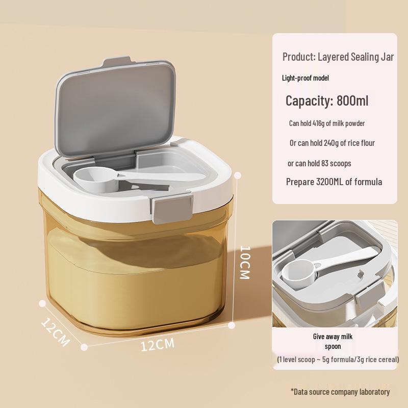 Портативный свето- и влагозащищенный контейнер большой емкости для детского сухого молока